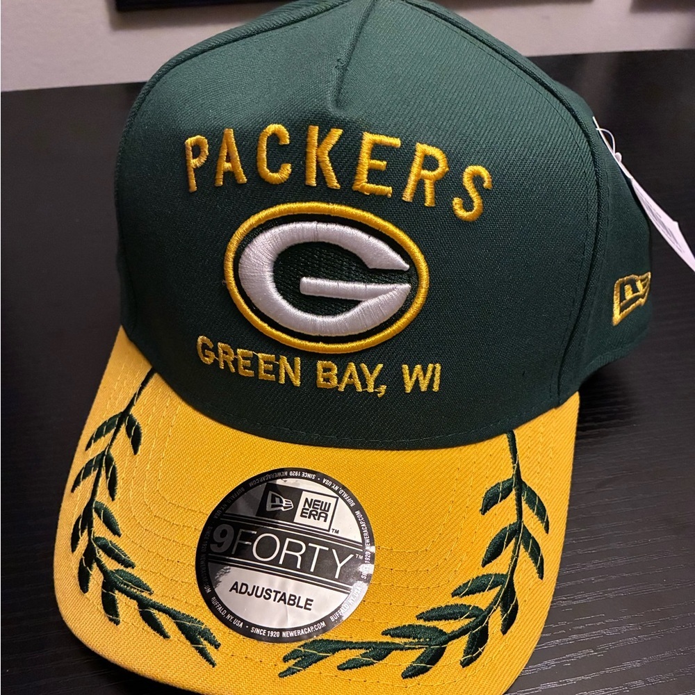New Era Green and Yellow Packers Cap